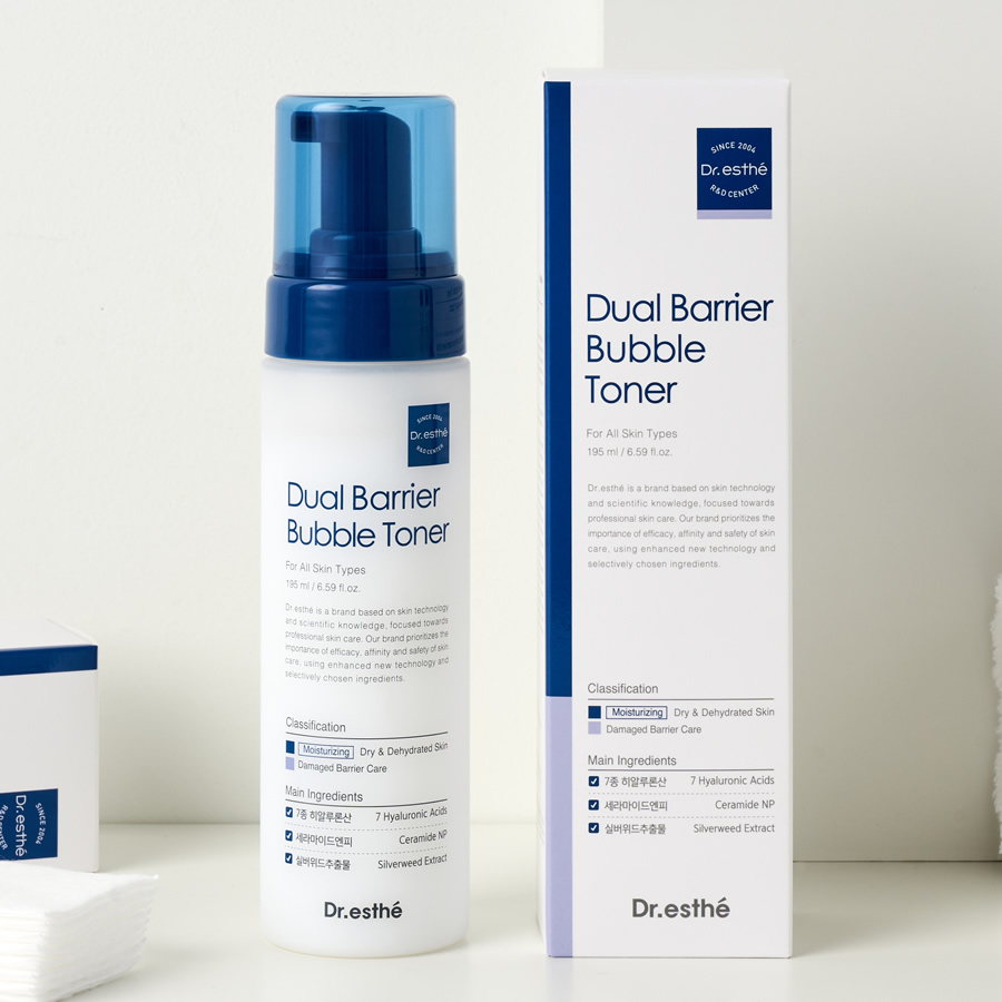 Dr.esthe MOISTURE LINE D.E デュアルバリアバブルトナー 195ml