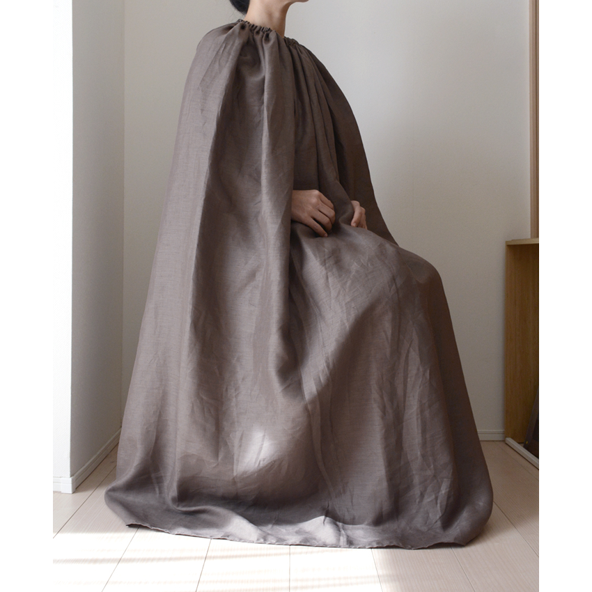 365steam よもぎ蒸し用マント (麻) モカ 1枚