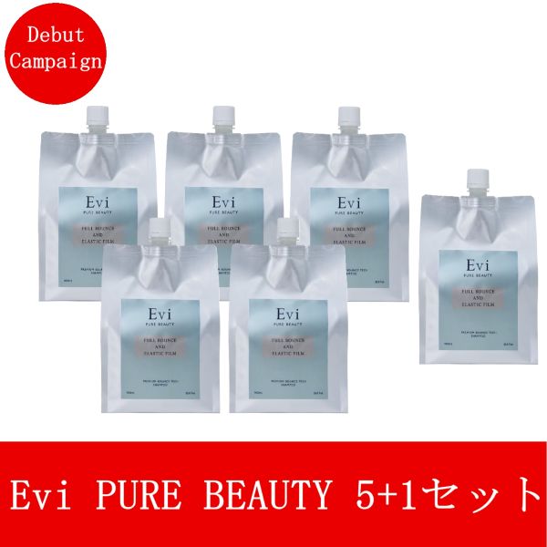 ユーグレナ エビ Evi PURE BEAUTY プレミアムバウンステック詰め替え用 5+1セット