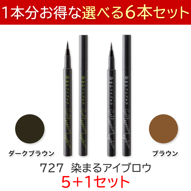 727 BS 染まるアイブロウ セルフタンニング アイブロウ 5+1セット